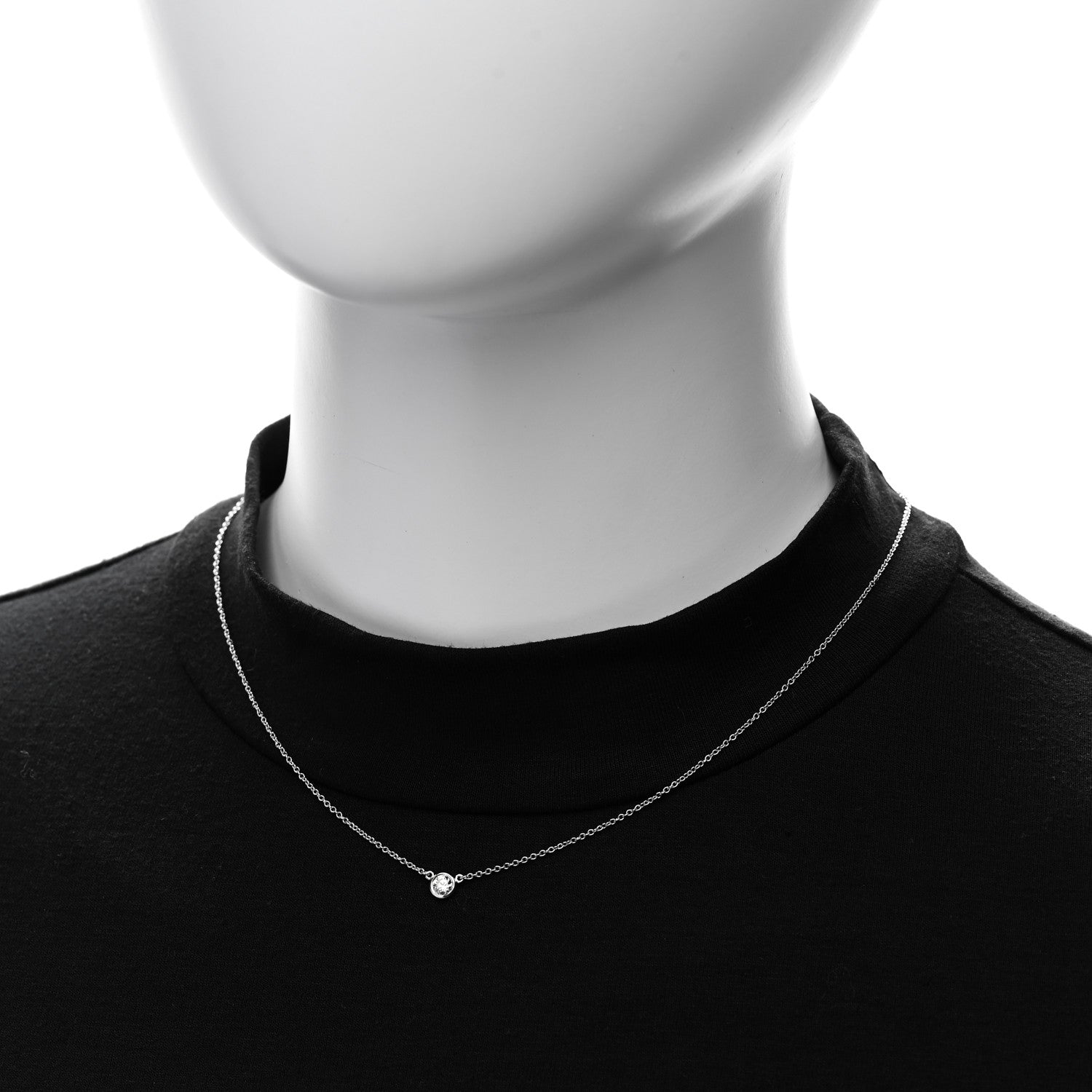 Tiffany Platinum Diamond .22ct Elsa Peretti Diamonds By The Yard Pendant Necklace 2 of 5