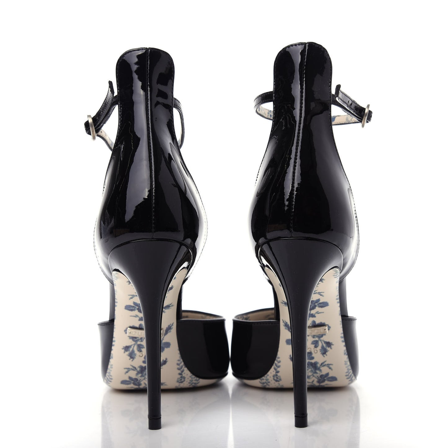 Patent Daisy Ankle Strap d'Orsay 105 Pumps 36 Black