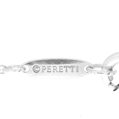 Tiffany Sterling Silver Diamond 16mm Elsa Peretti Open Heart Pendant Necklace 6 of 7