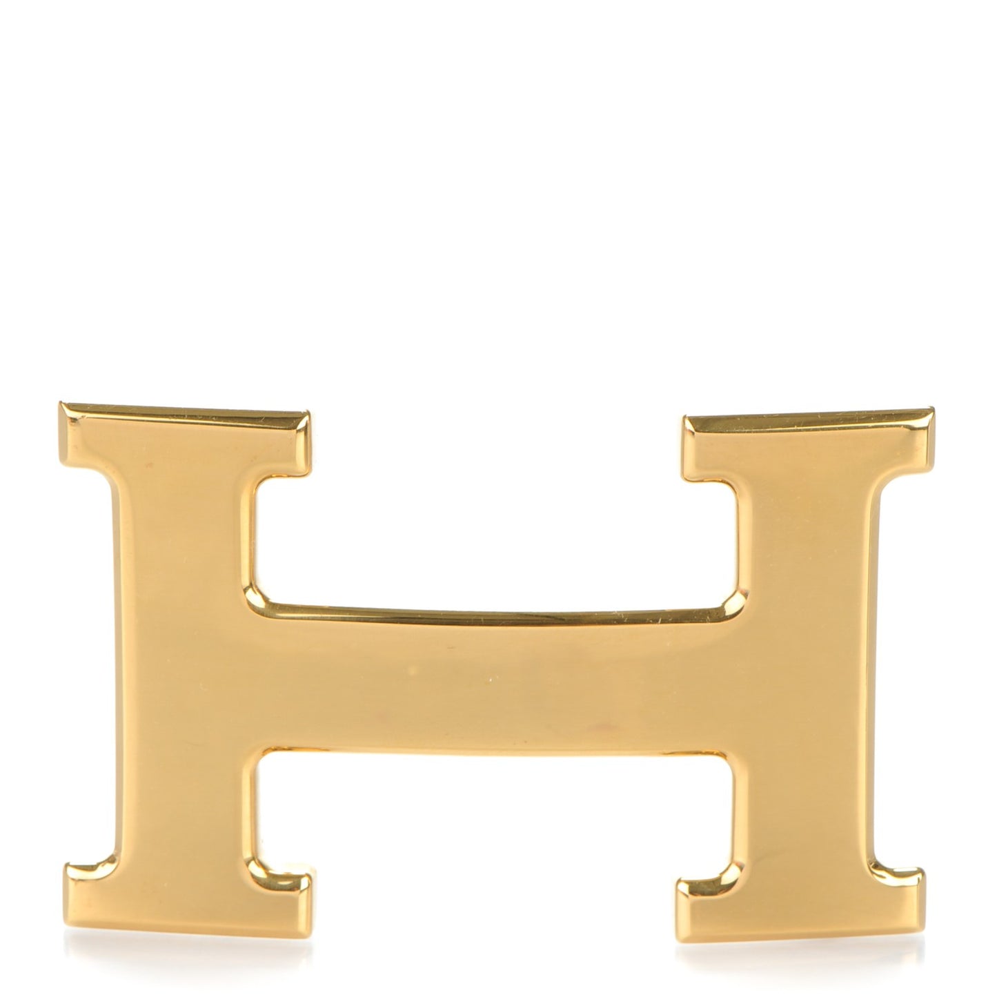 Polished 32mm H Belt Buckle Gold