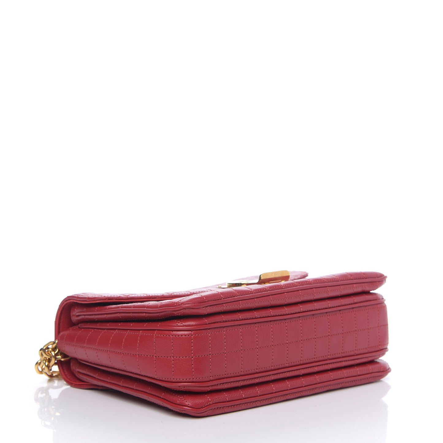 Calfskin Quilted Medium C Bag Red