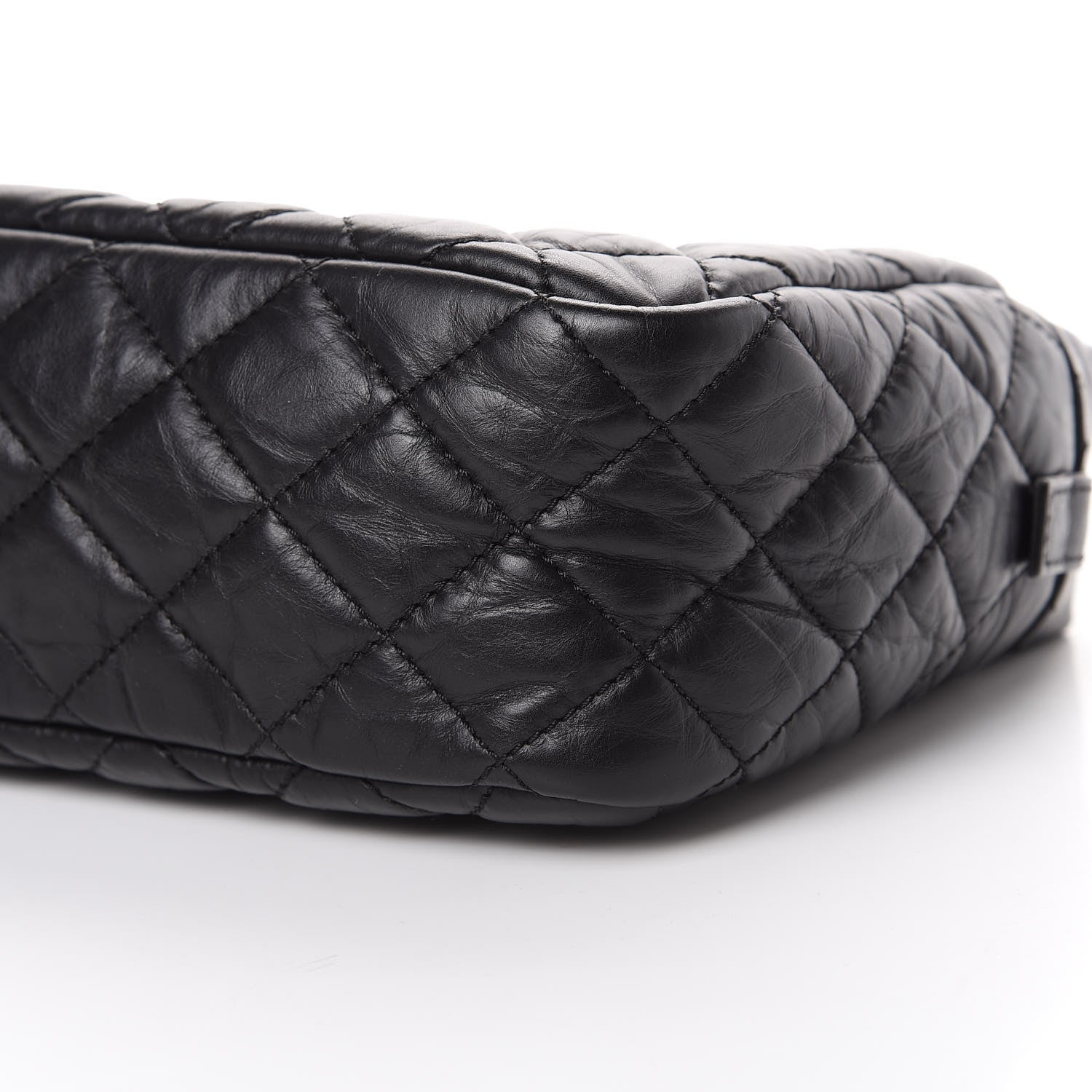 Chanel Aged Calfskin Quilted Medium Reissue Camera Case Black 9 of 10