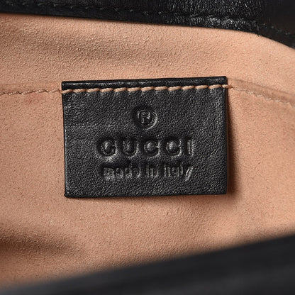 Gucci Calfskin Matelasse Mini GG Marmont Shoulder Bag Black 6 of 14
