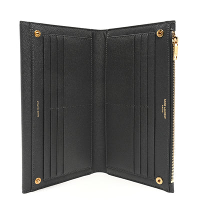Saint Laurent Grain De Poudre Monogram Uptown Wallet Storm 5 of 6