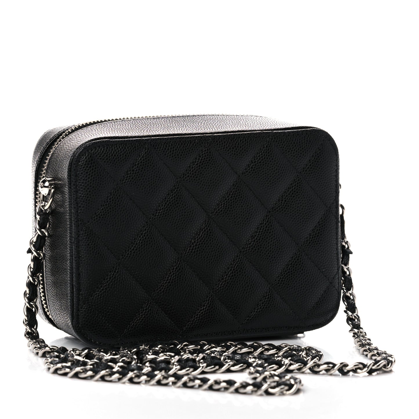 Caviar Quilted Camera Bag Black