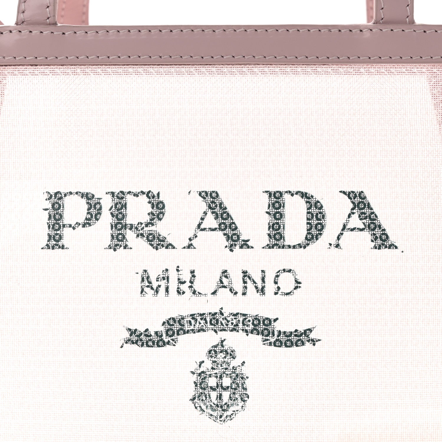 Prada Sequin Mesh Small Tote Bag Pink 8 of 10