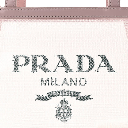Prada Sequin Mesh Small Tote Bag Pink 8 of 10