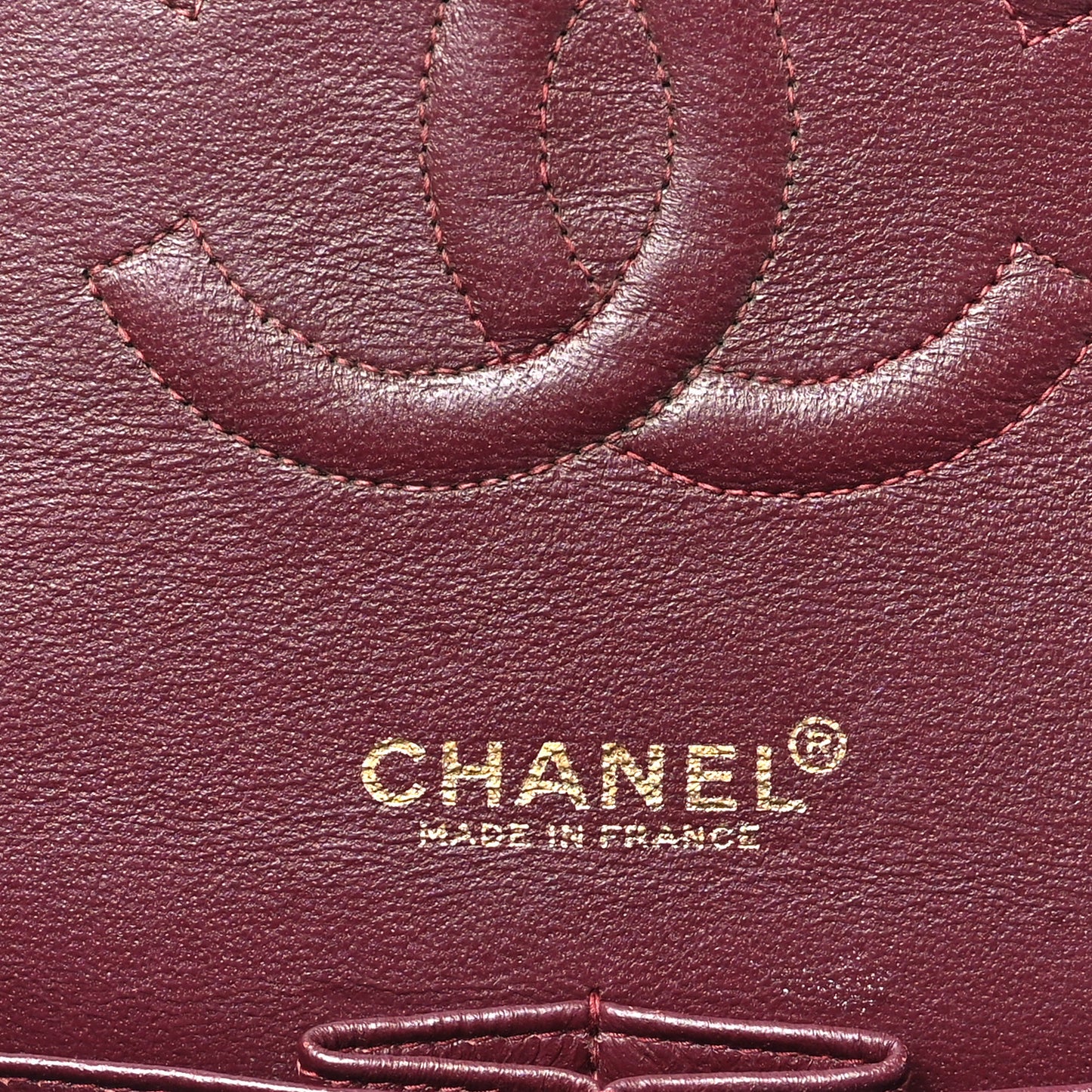 Caviar Quilted Medium Double Flap Burgundy