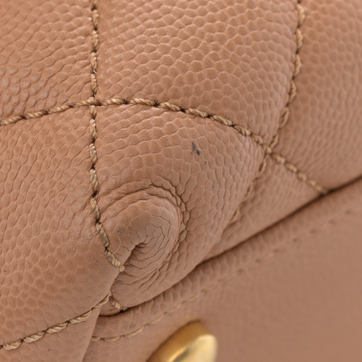 Chanel Caviar Quilted Small Coco Chain Handle Flap Brown 12 of 13