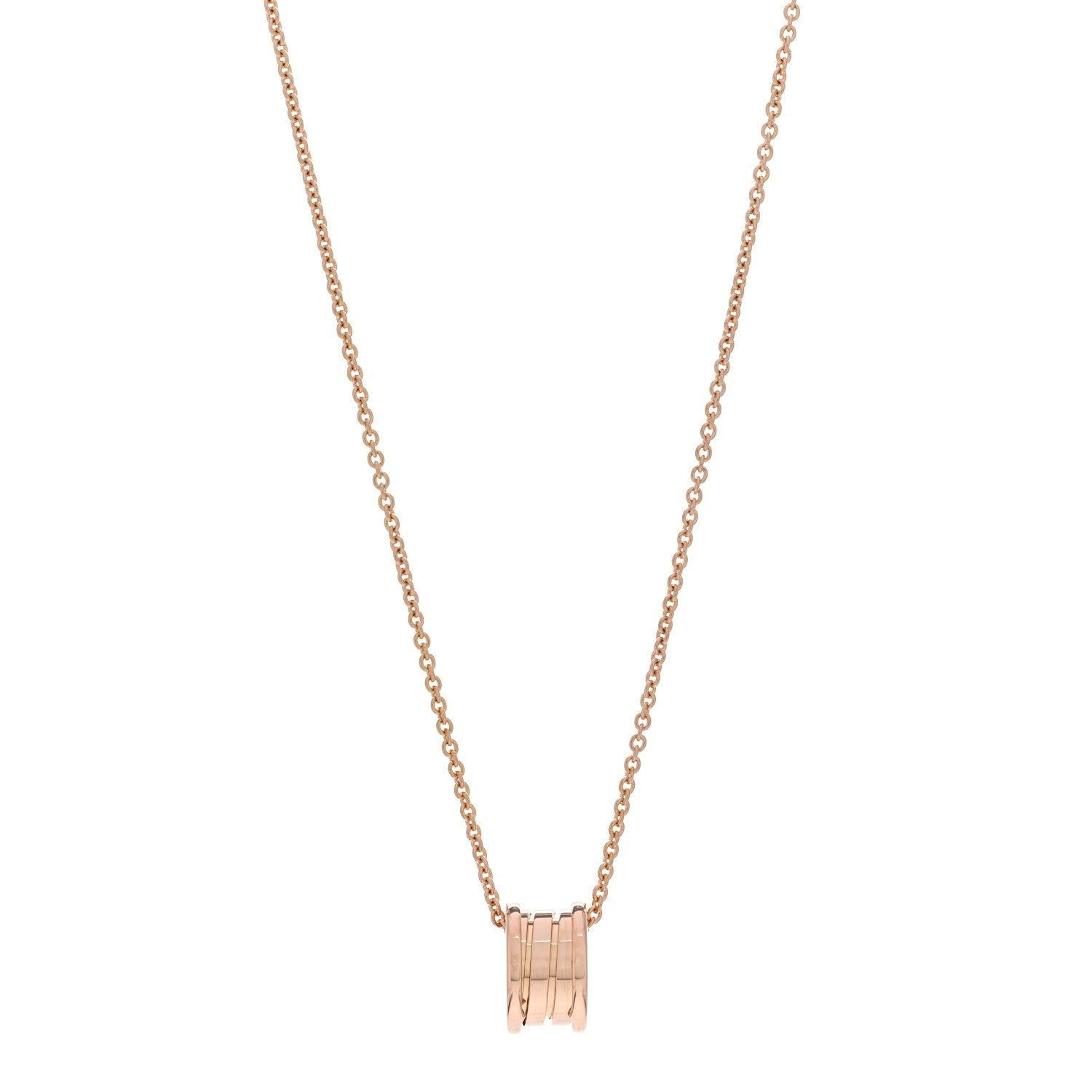 Bulgari 18K Rose Gold B.Zero1 Pendant Necklace 1 of 5