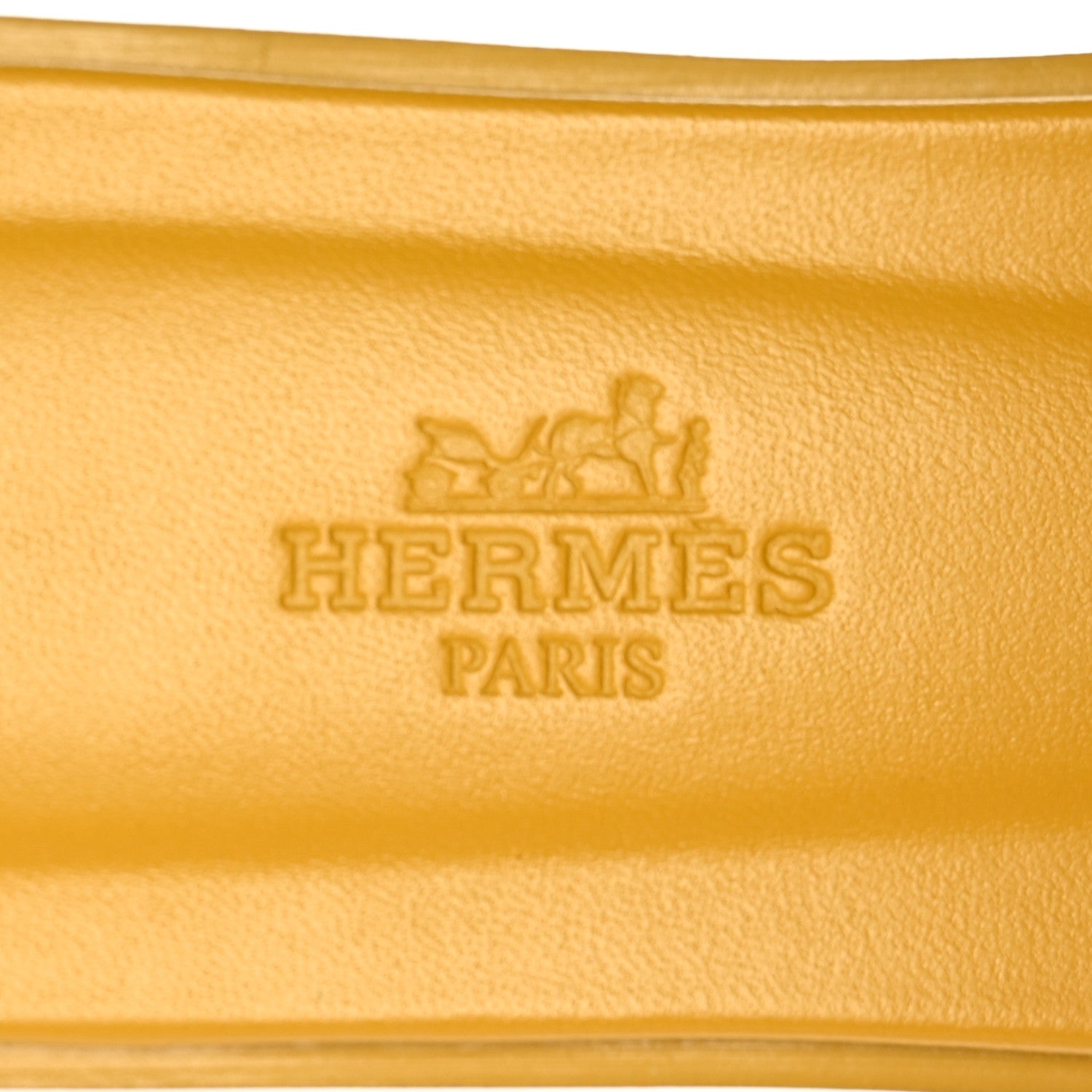 Hermes Box Calfskin Oran Sandals 36.5 Jaune Citron 7 of 9