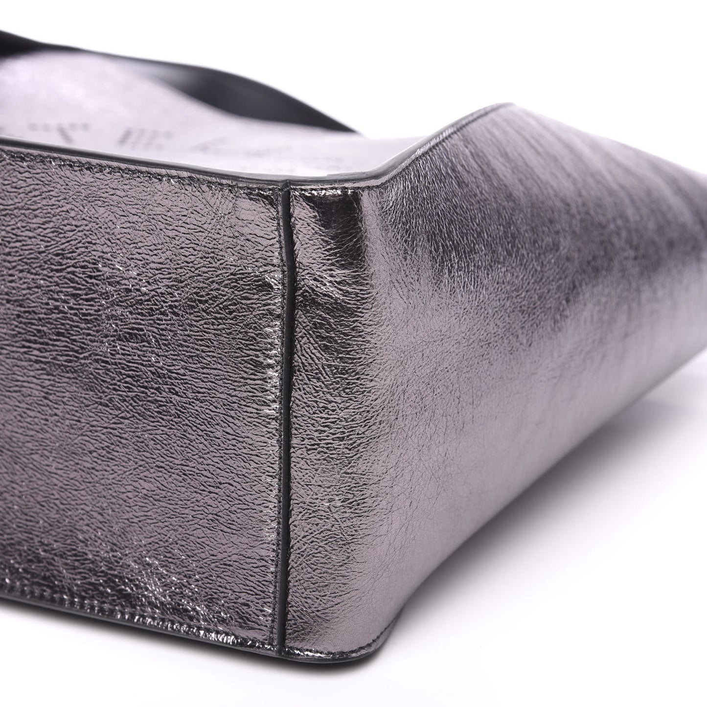 Metallic Eco Alter Nappa Perforated Logo Crossbody Silver