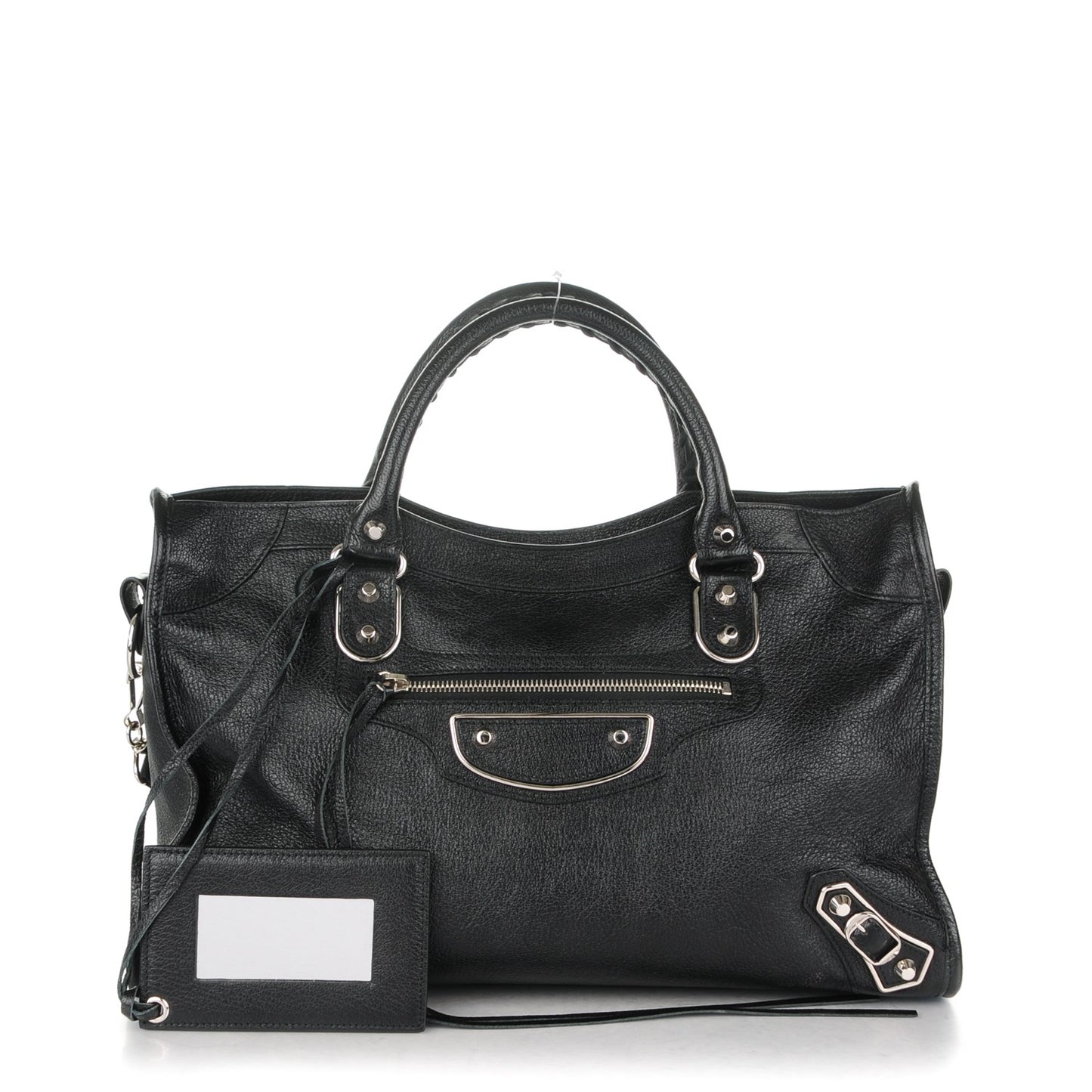 Chevre Silver Metallic Edge City Black