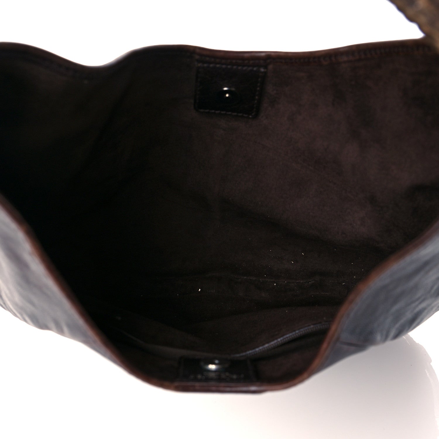 Saint Laurent Buffalo Leather Medium Mombasa Horn Bag Brown 5 of 16