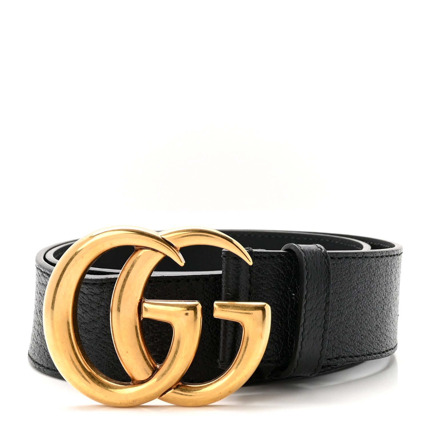 Gucci Textured Calfskin Double G 40mm Belt 80 32 Black 1 of 6