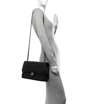 Chanel Caviar Quilted Jumbo Double Flap Black 2 of 11