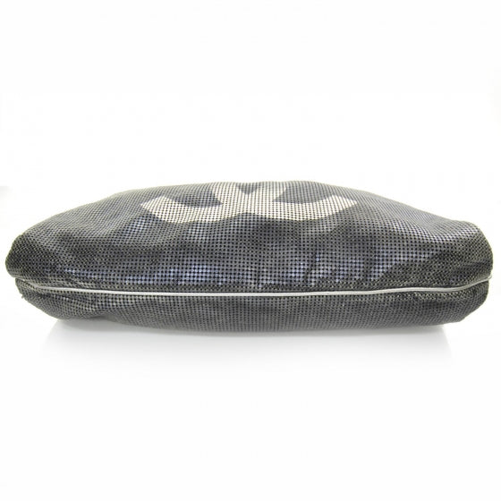 Metallic Perforated Lambskin Hollywood Hobo Silver