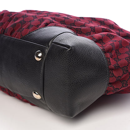 Gucci Monogram Full Moon Tote Red Black 10 of 11