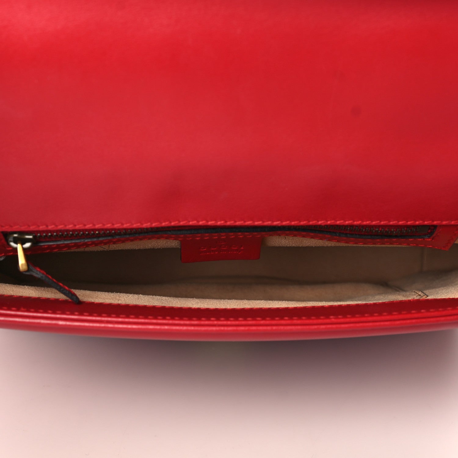 Gucci Calfskin Matelasse Small GG Marmont Top Handle Shoulder Bag Hibiscus Red 5 of 10