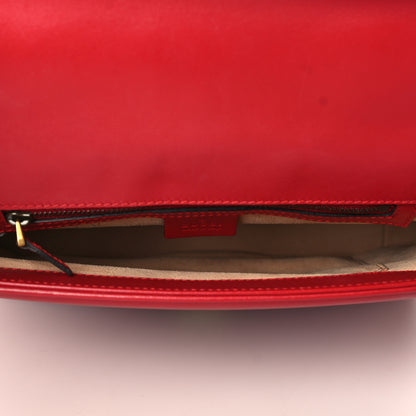 Gucci Calfskin Matelasse Small GG Marmont Top Handle Shoulder Bag Hibiscus Red 5 of 10