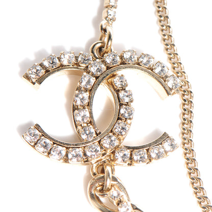 Chanel Crystal CC Multi Strand Necklace Gold 3 of 6