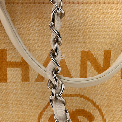 Chanel Woven Straw Raffia Medium Deauville Tote Beige 13 of 22