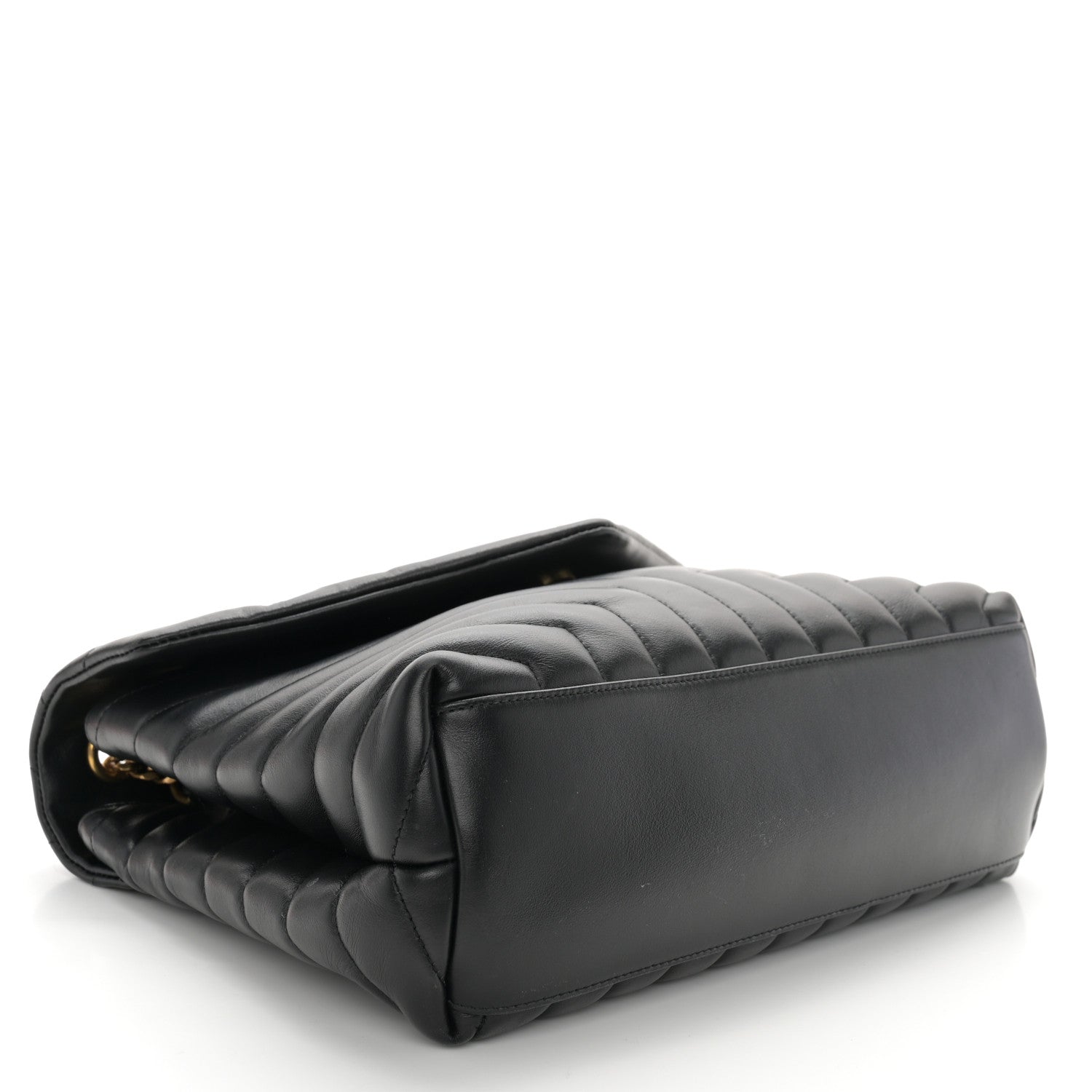 Saint Laurent Calfskin Y Quilted Monogram Medium Loulou Chain Satchel Black 4 of 12