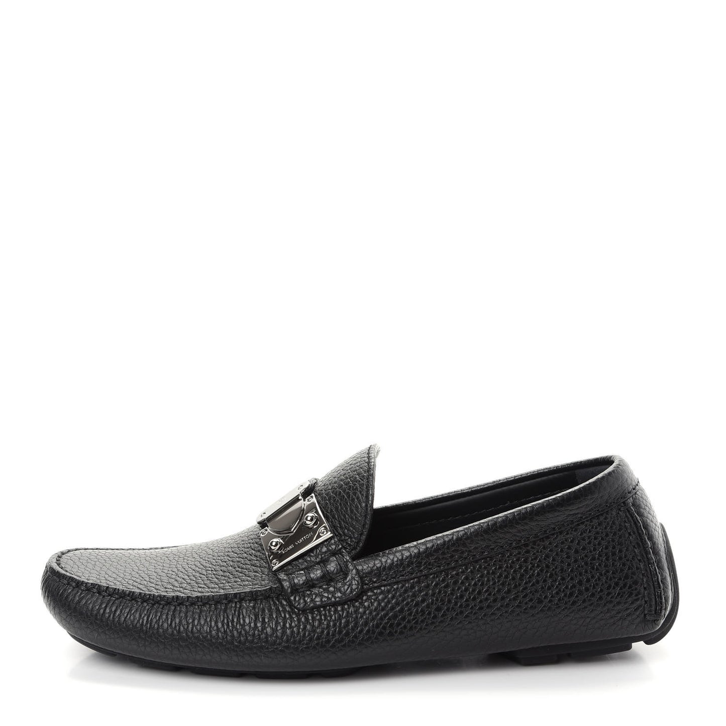 Calfskin Racetrack Moccasin Loafers 6.5 Black