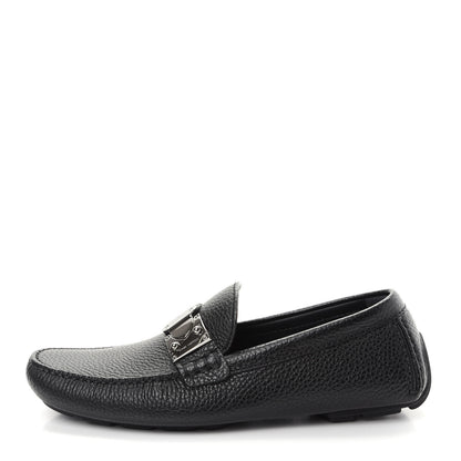 Louis Vuitton Calfskin Racetrack Moccasin Loafers 6.5 Black 1 of 10