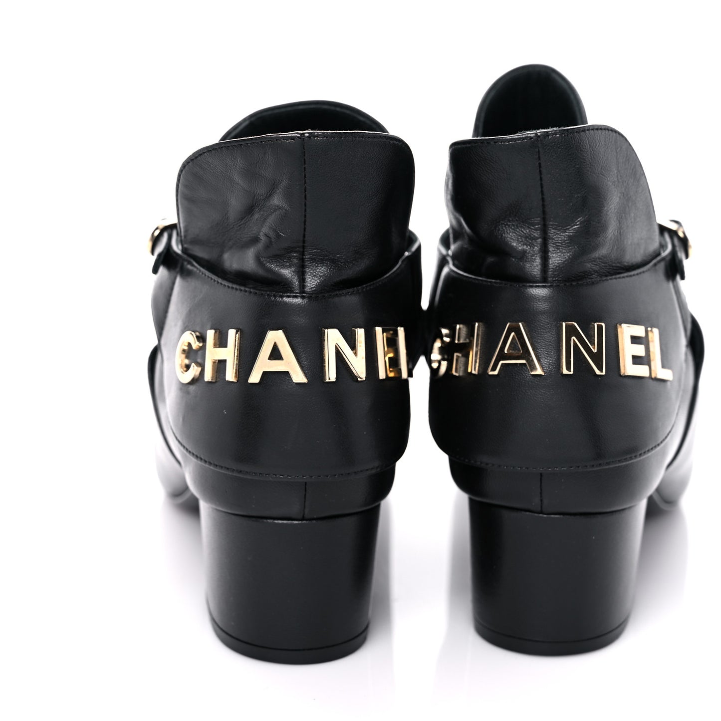 Lambskin Velvet Cap Toe Short Ankle Boots 38.5 Black