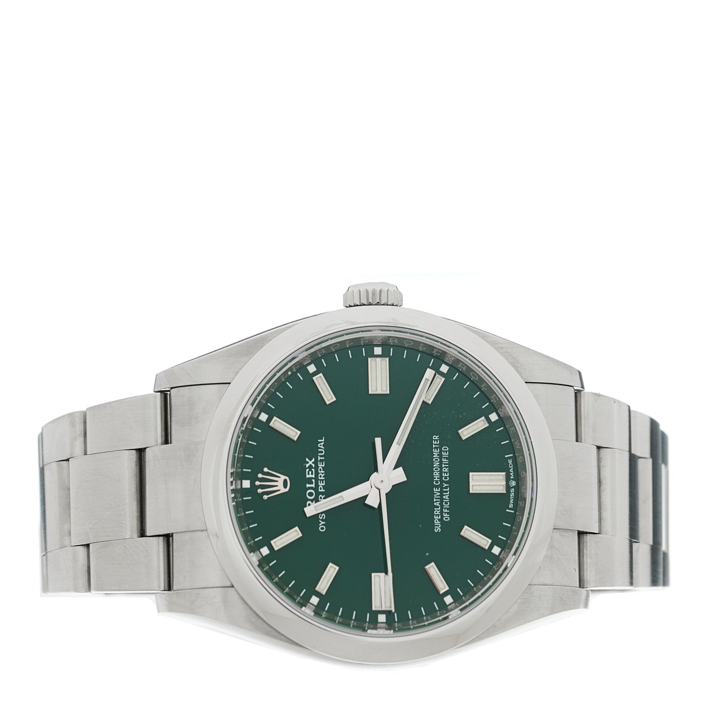 Stainless Steel 36mm Oyster Perpetual Watch Green 126000