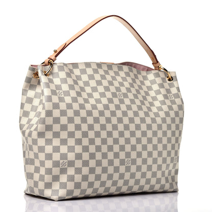 Louis Vuitton Damier Azur Graceful MM Rose Ballerine 2 of 9