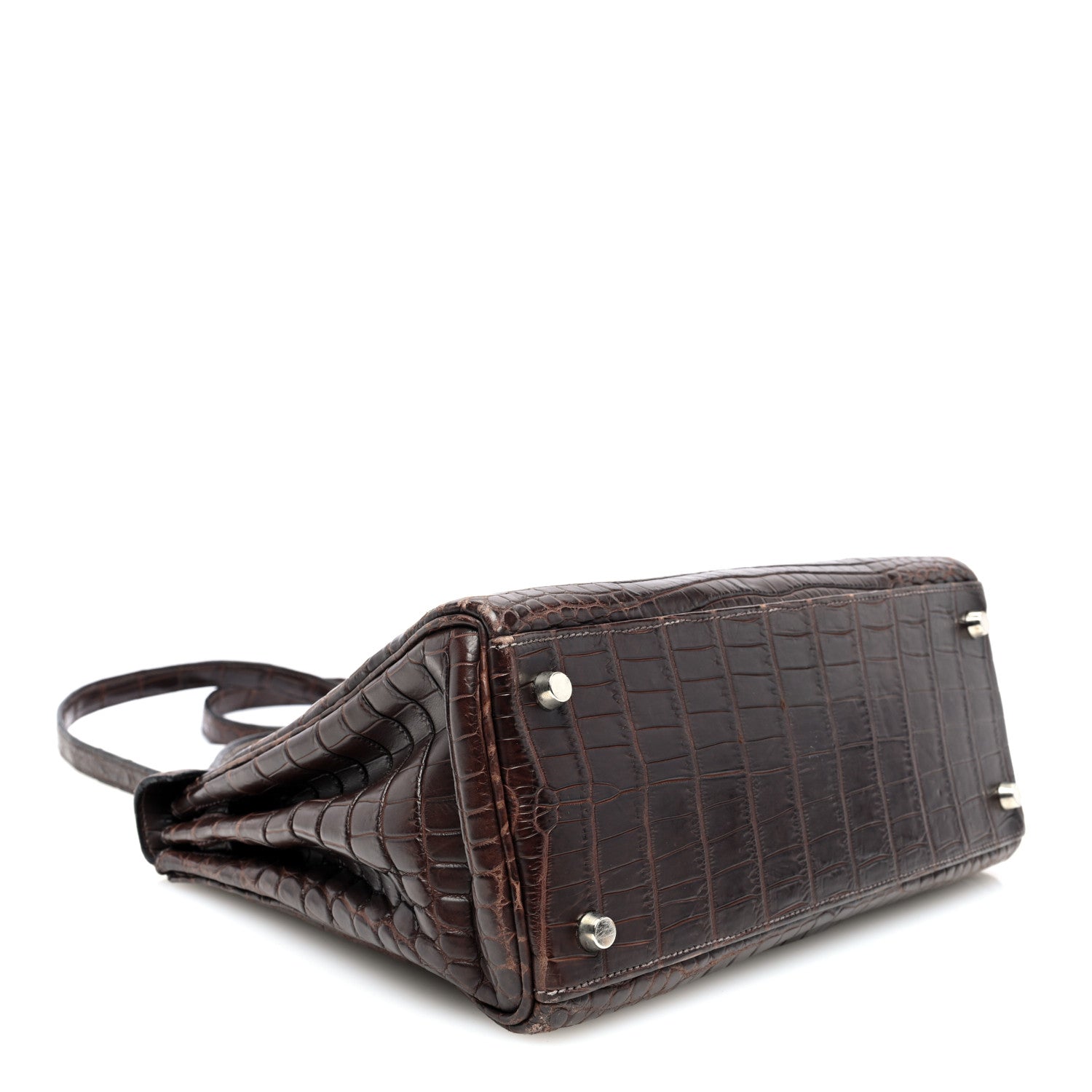 Hermes Matte Niloticus Crocodile Kelly Retourne 28 Havane 4 of 12