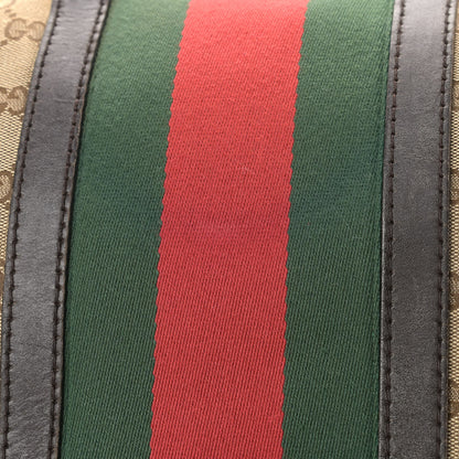 Gucci Monogram Vintage Web Medium Boston Dark Brown 10 of 13