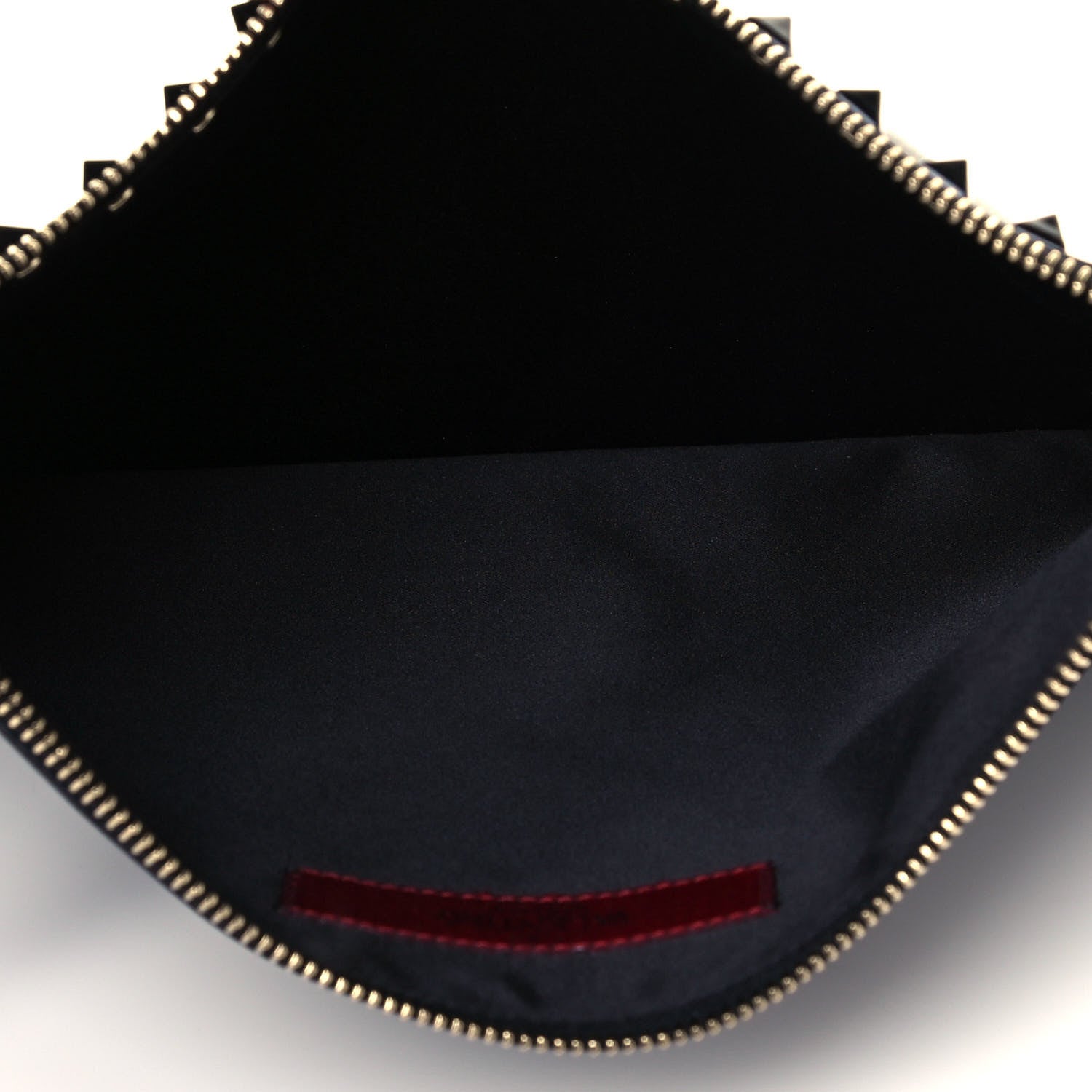 Valentino Garavani Vitello Large Rockstud Zip Pouch Black 5 of 10