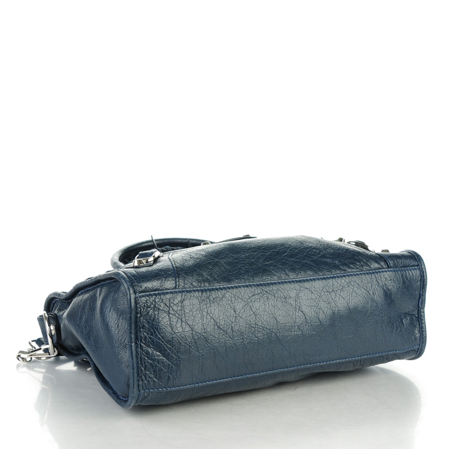 Agneau Classic Silver Hardware S City Bleu Obscur