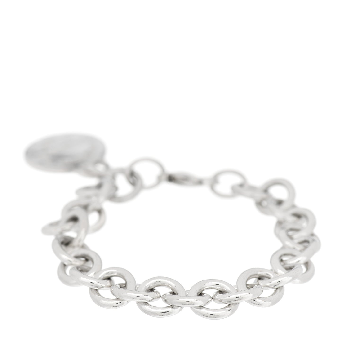 Sterling Silver Return to Tiffany Round Tag Charm Bracelet