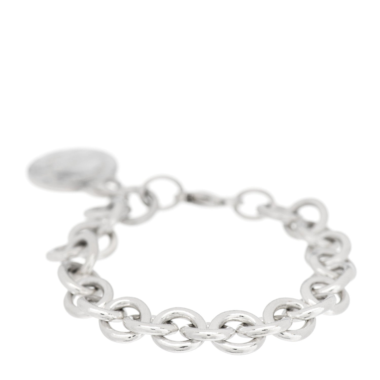 Tiffany Sterling Silver Return to Tiffany Round Tag Charm Bracelet 2 of 4