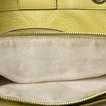 Gucci Calfskin Large Bamboo Shopper Tote Citrus 10 of 15