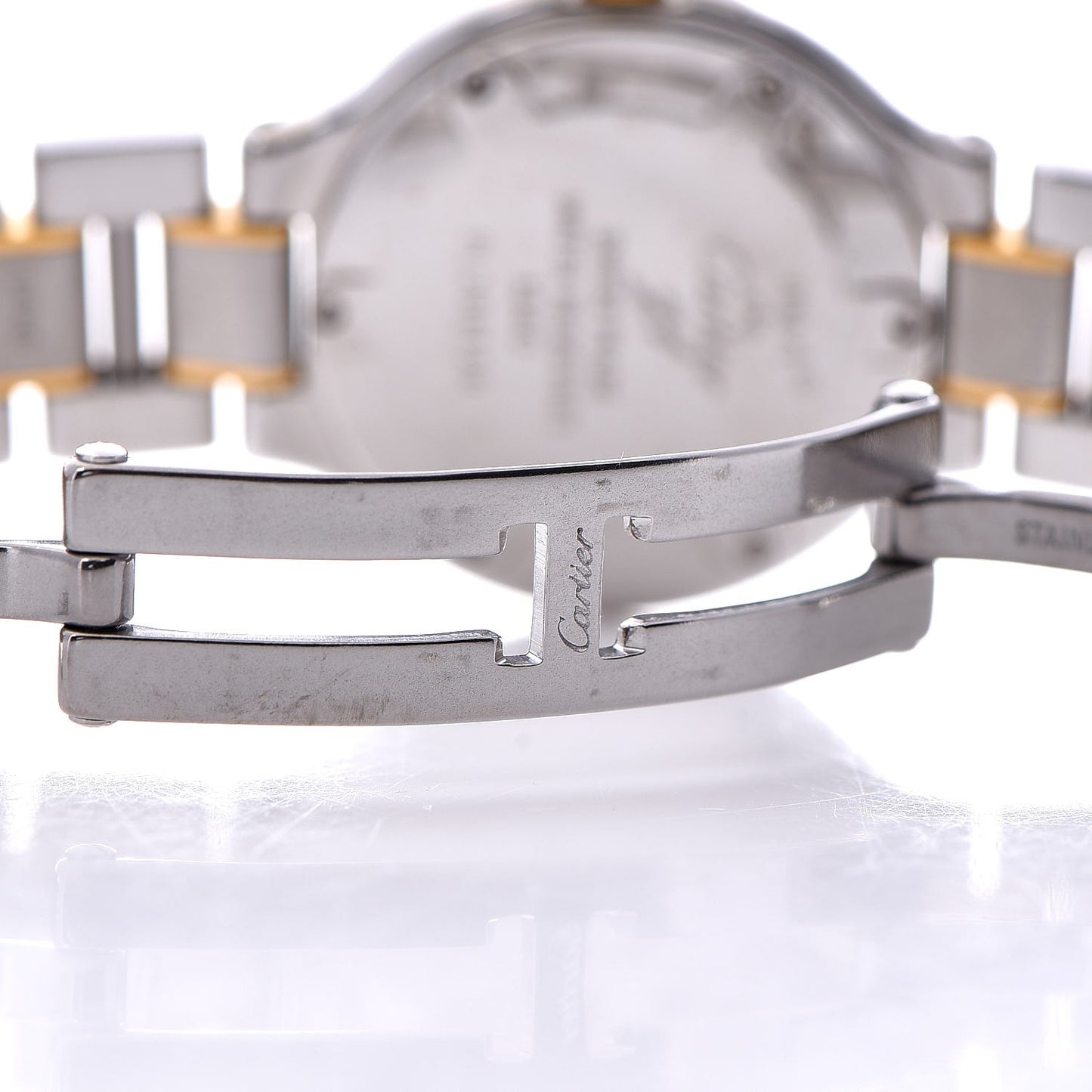 Stainless Steel 18K Yellow Gold 28mm Must De 21 Quartz Watch
