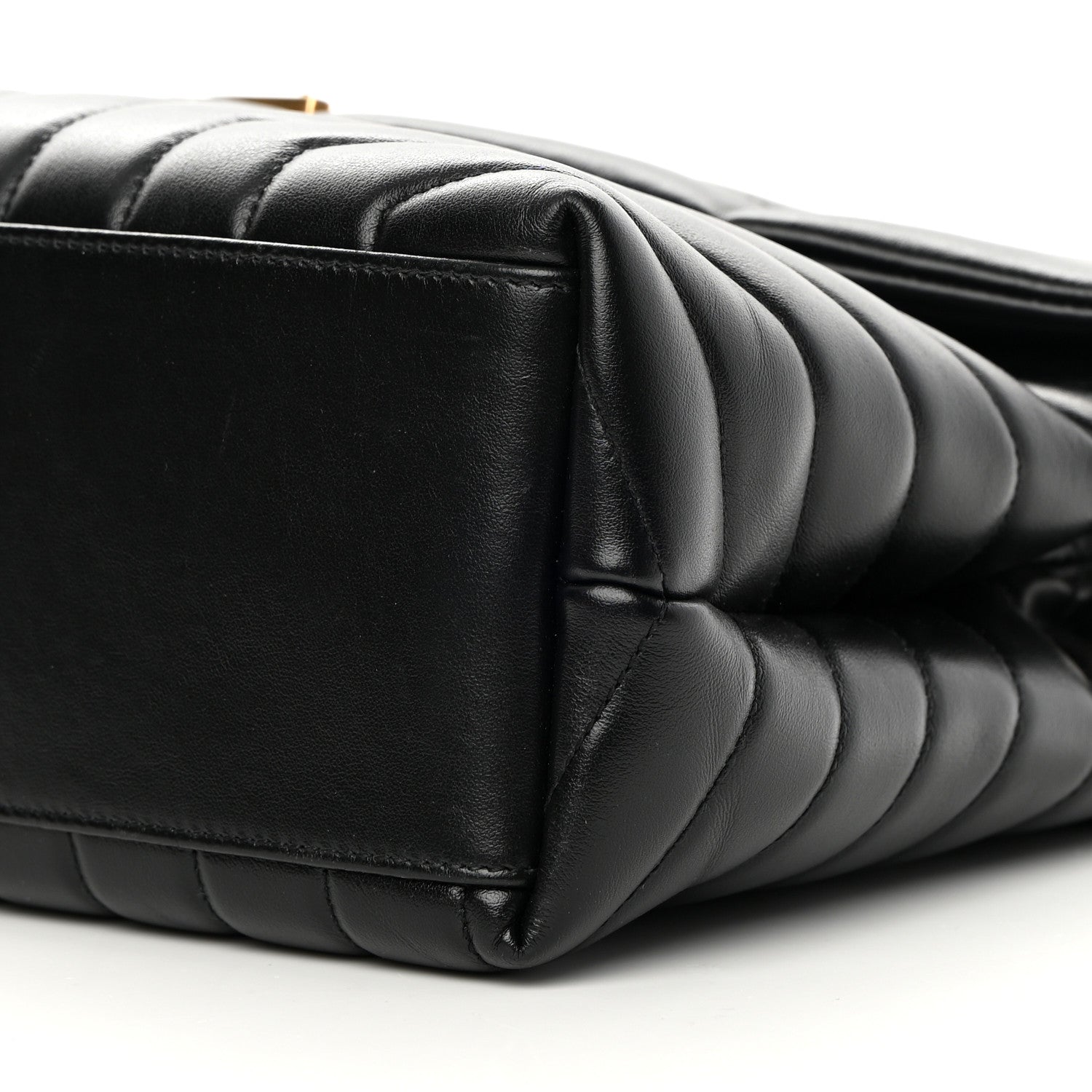 Saint Laurent Calfskin Y Quilted Monogram Medium Loulou Chain Satchel Black 12 of 13