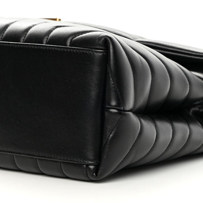 Saint Laurent Calfskin Y Quilted Monogram Medium Loulou Chain Satchel Black 12 of 13