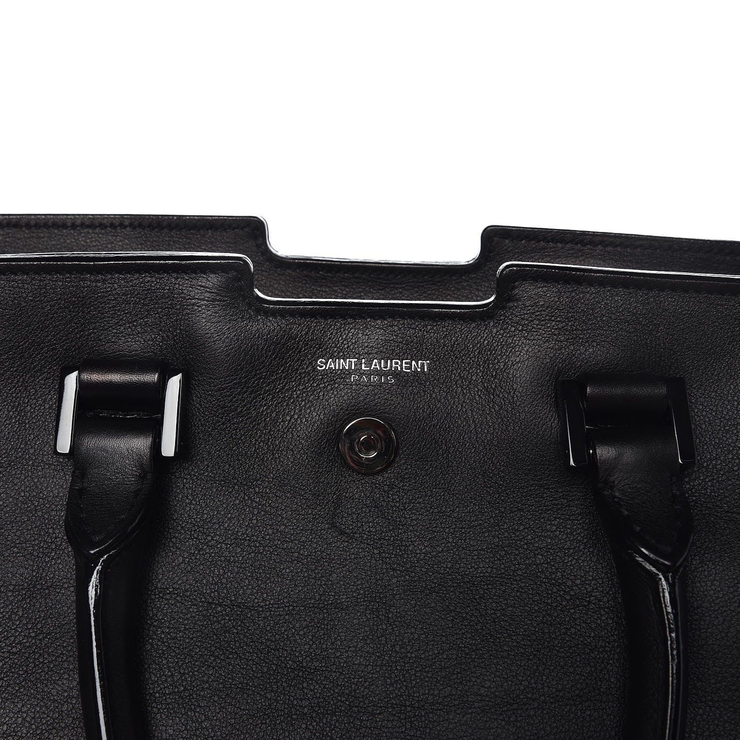 Saint Laurent Smooth Calfskin Small Monogram Cabas Black 8 of 11