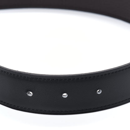 Hermes Box Taurillon Clemence 32mm Belt 80 Black Chocolate 7 of 9