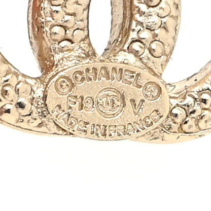 Chanel Crystal CC Earrings Light Gold 4 of 4