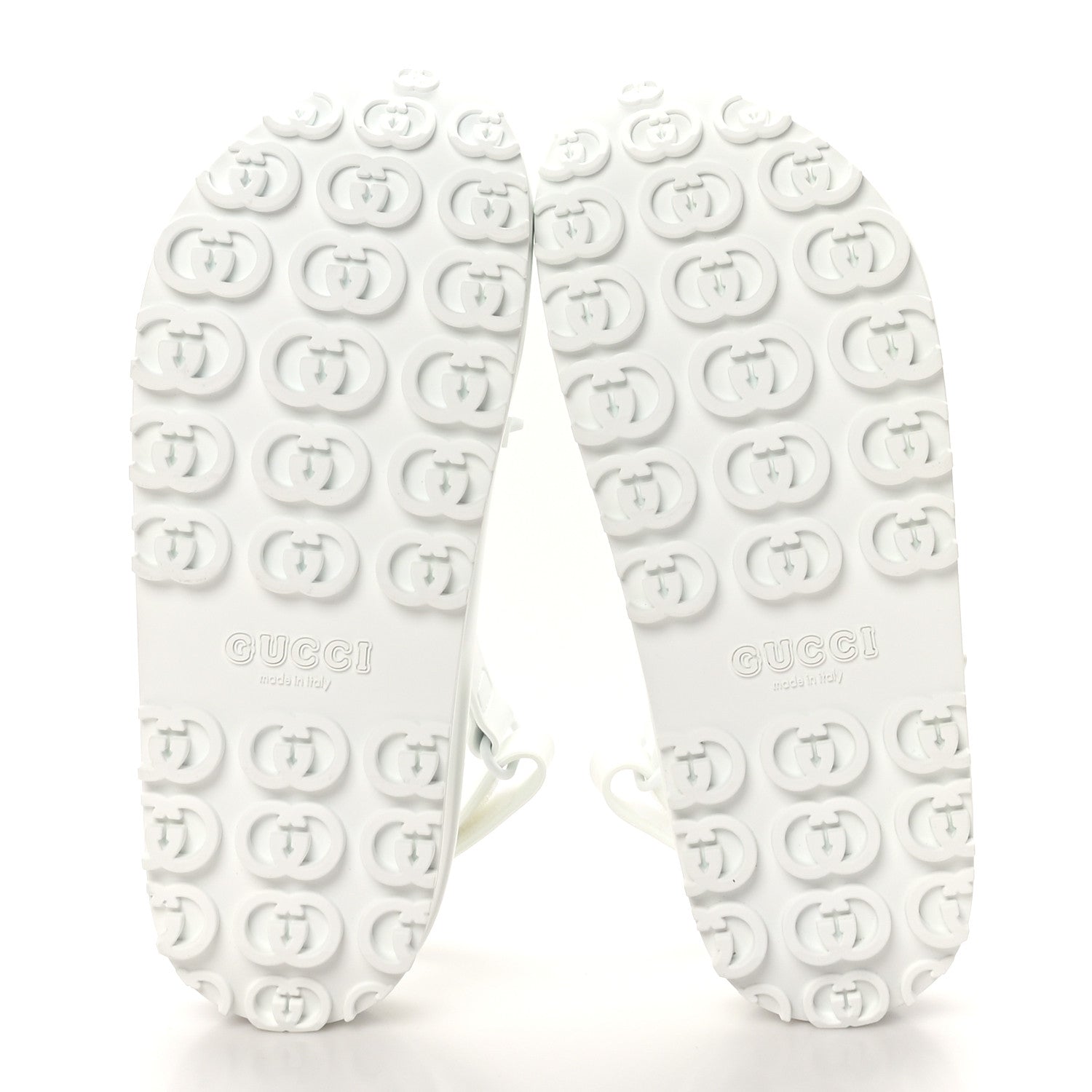 Gucci Soft Rubber Horsebit Touch Womens Strapped Sandals 37 Great White 6 of 8