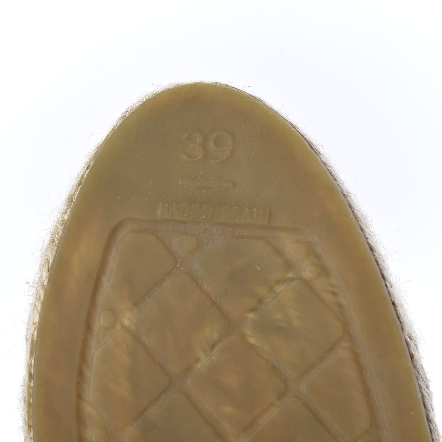 Distressed Patent CC Espadrilles 39 White