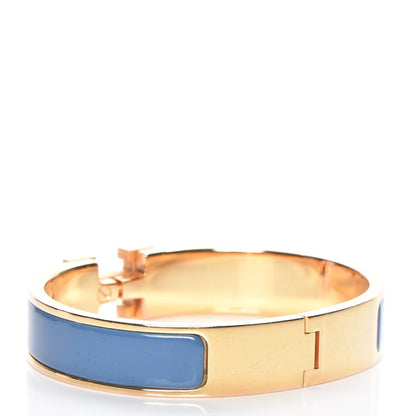 Hermes Enamel Narrow Clic Clac H Bracelet PM Bleu Transat 3 of 6