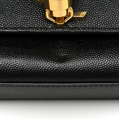 Saint Laurent Grain De Poudre Medium Classic Monogram Kate Tassel Satchel Black 13 of 13