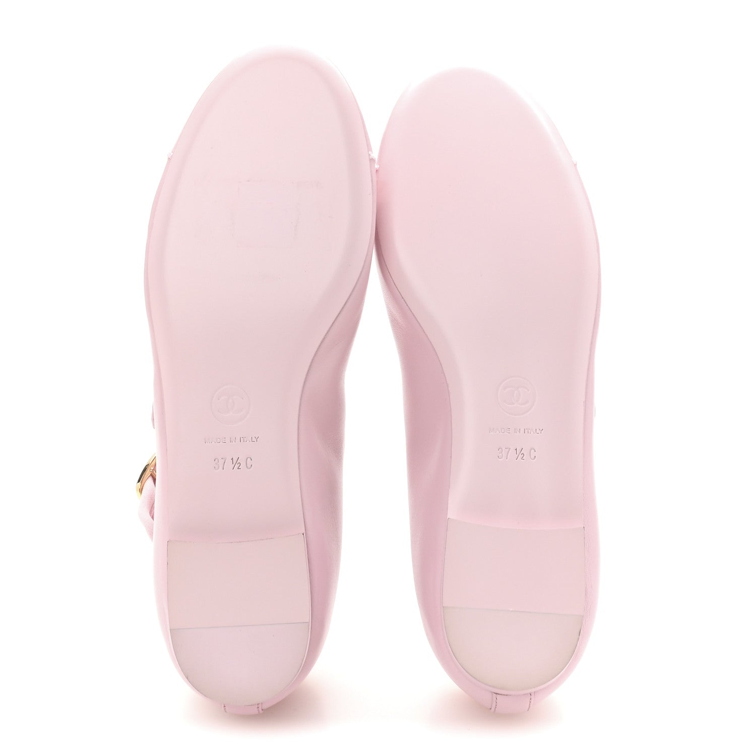 Chanel Lambskin Mary Jane Flats 37.5 Light Pink 6 of 9